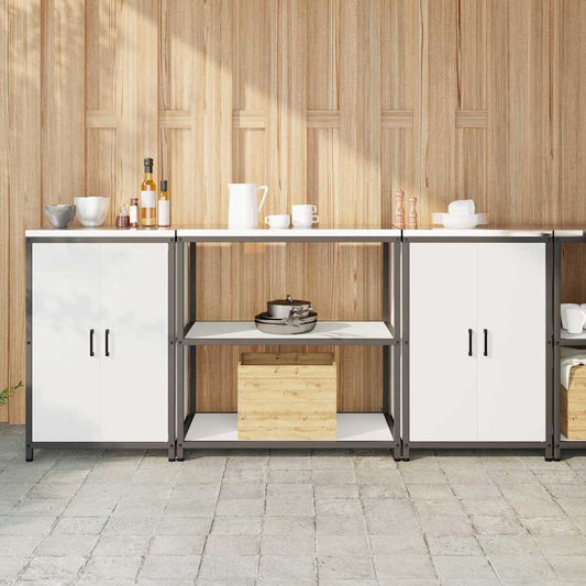 Kitchen Storage Set HATTEM 3 pcs White Cold-rolled Steel