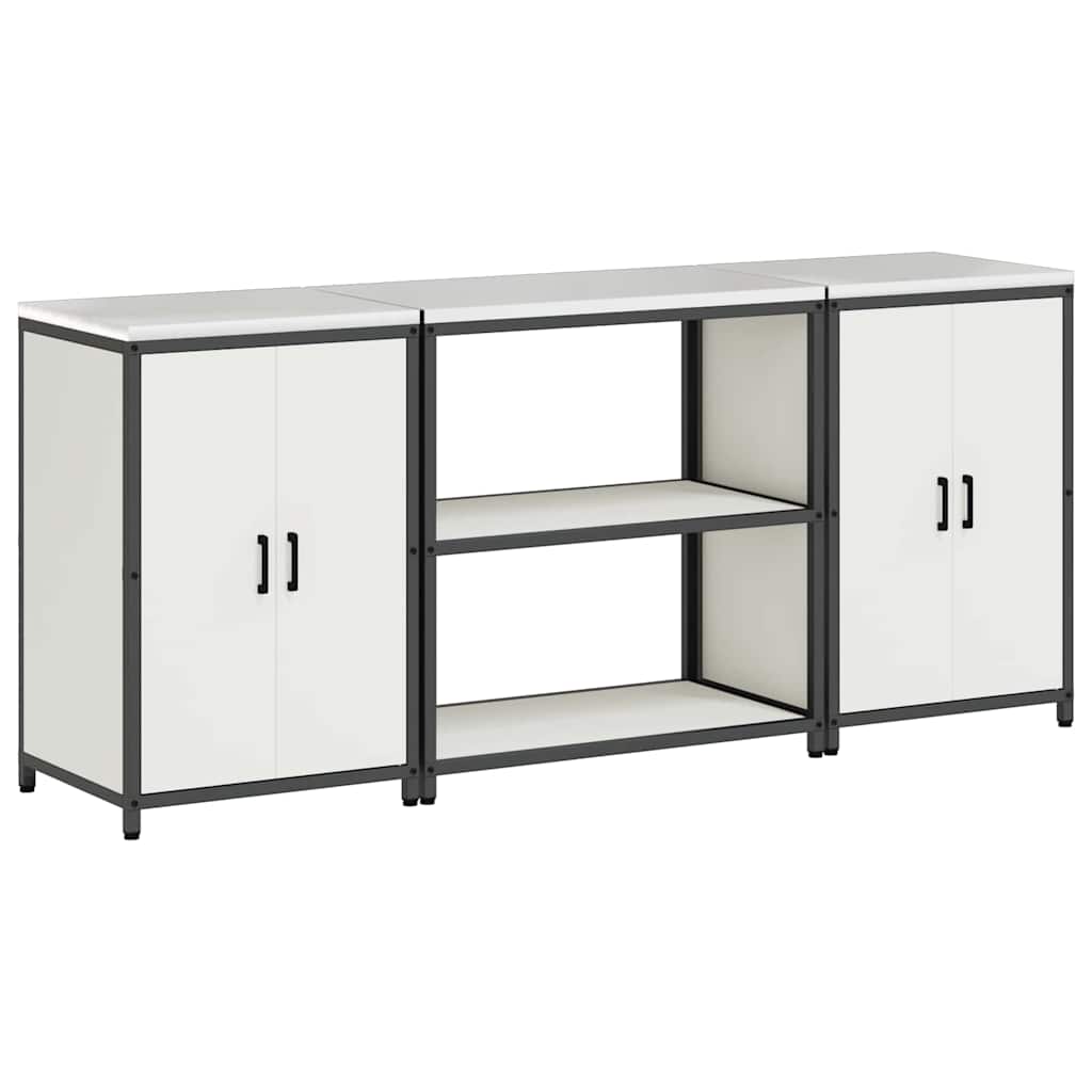Kitchen Storage Set HATTEM 3 pcs White Cold-rolled Steel