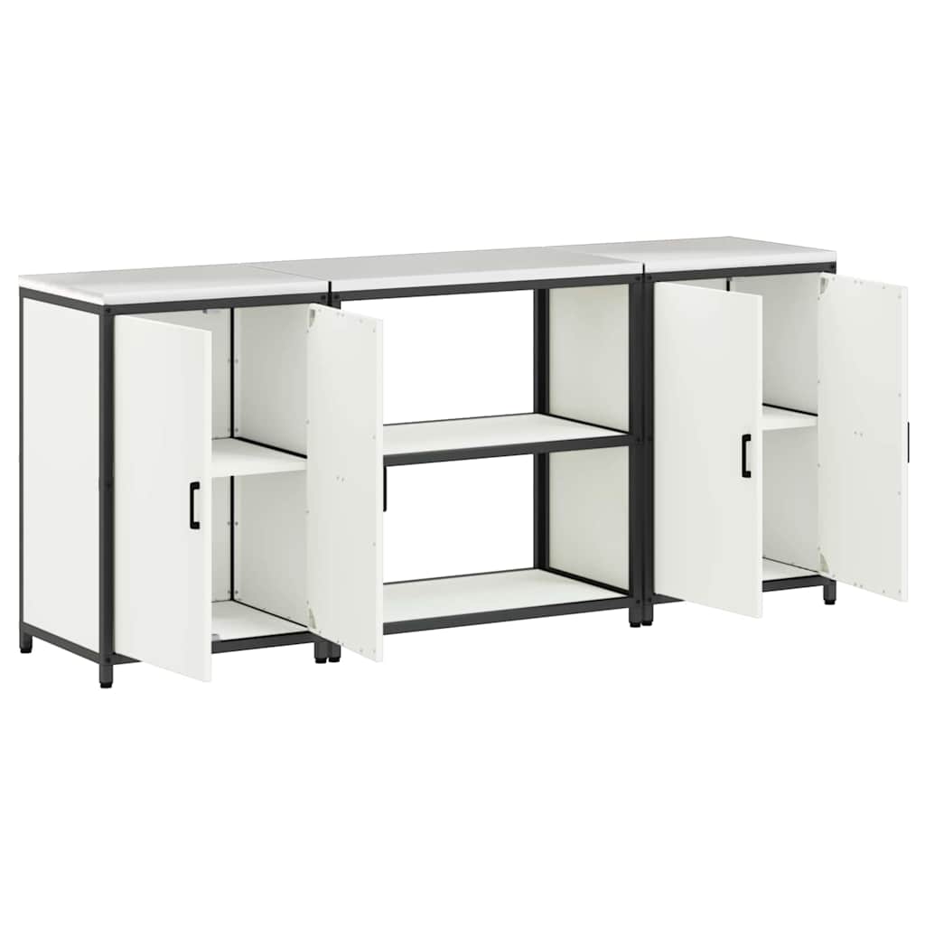 Kitchen Storage Set HATTEM 3 pcs White Cold-rolled Steel