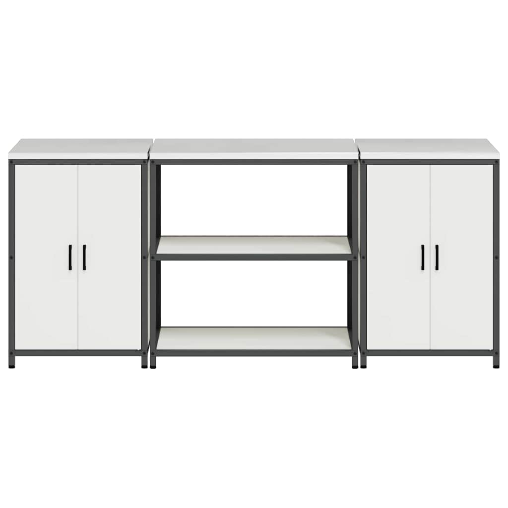 Kitchen Storage Set HATTEM 3 pcs White Cold-rolled Steel