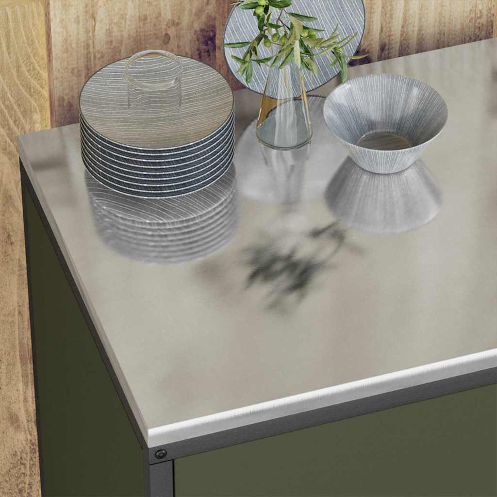 Kitchen Storage Set 3 pcs Olive Green Cold-rolled Steel