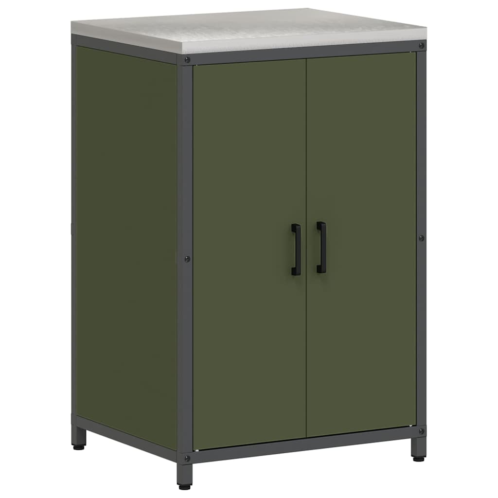Kitchen Storage Set 3 pcs Olive Green Cold-rolled Steel