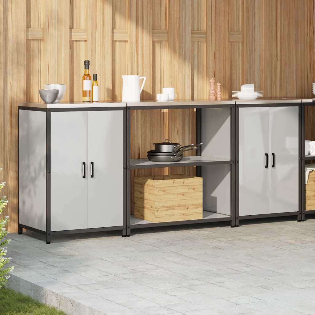 Kitchen Storage Set HATTEM 3 pcs Silver Galvanised Steel