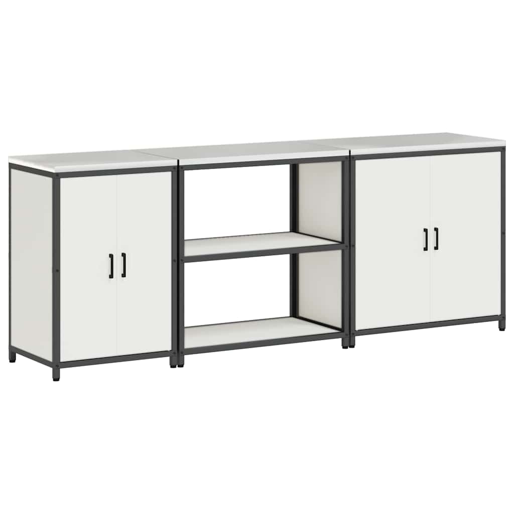 Kitchen Storage Set HATTEM 3 pcs White Cold-rolled Steel