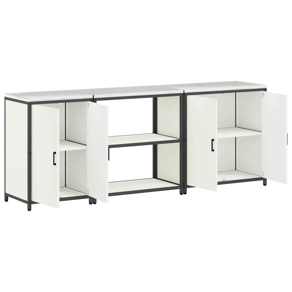 Kitchen Storage Set HATTEM 3 pcs White Cold-rolled Steel