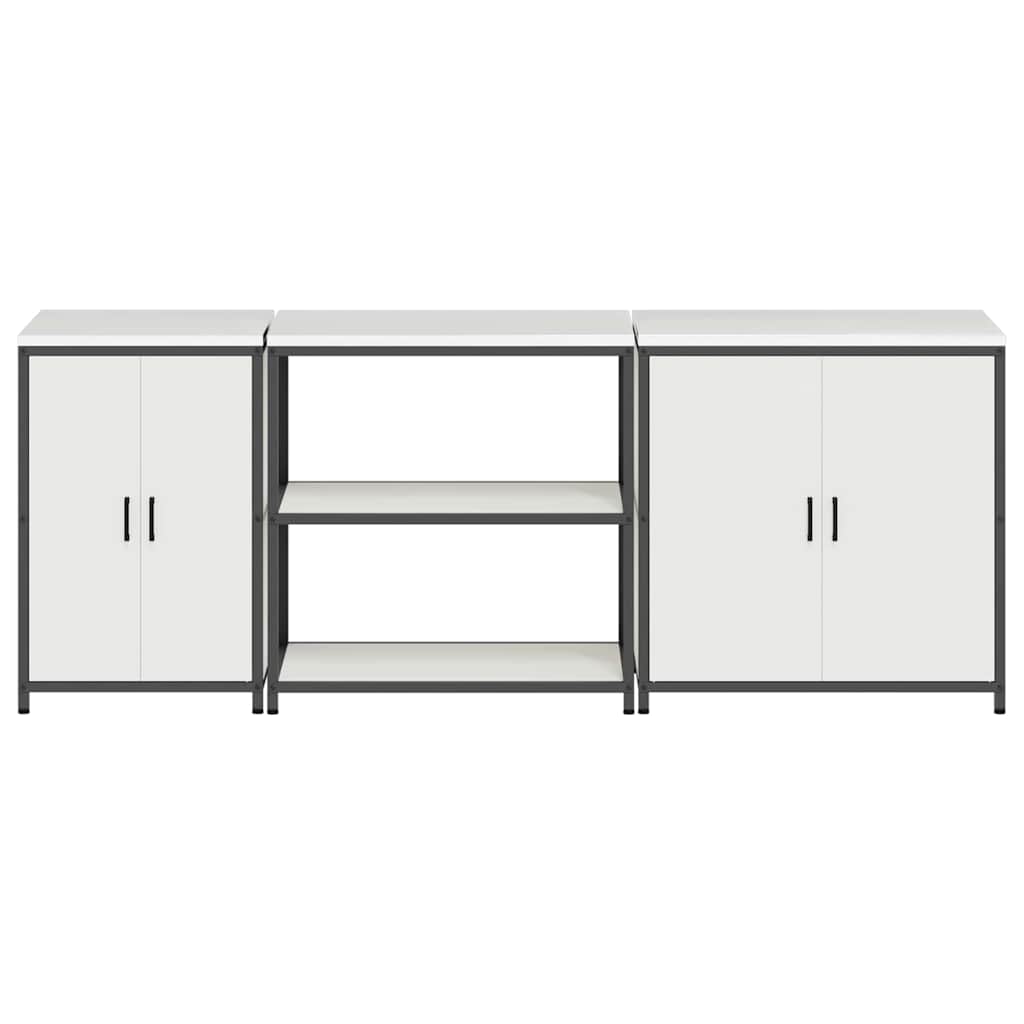 Kitchen Storage Set HATTEM 3 pcs White Cold-rolled Steel