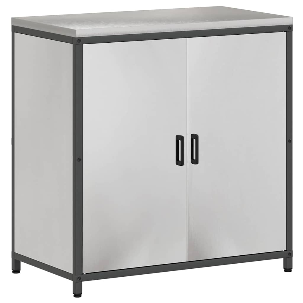 Kitchen Storage Set with Shelf 3 pcs Silver Stainless Steel