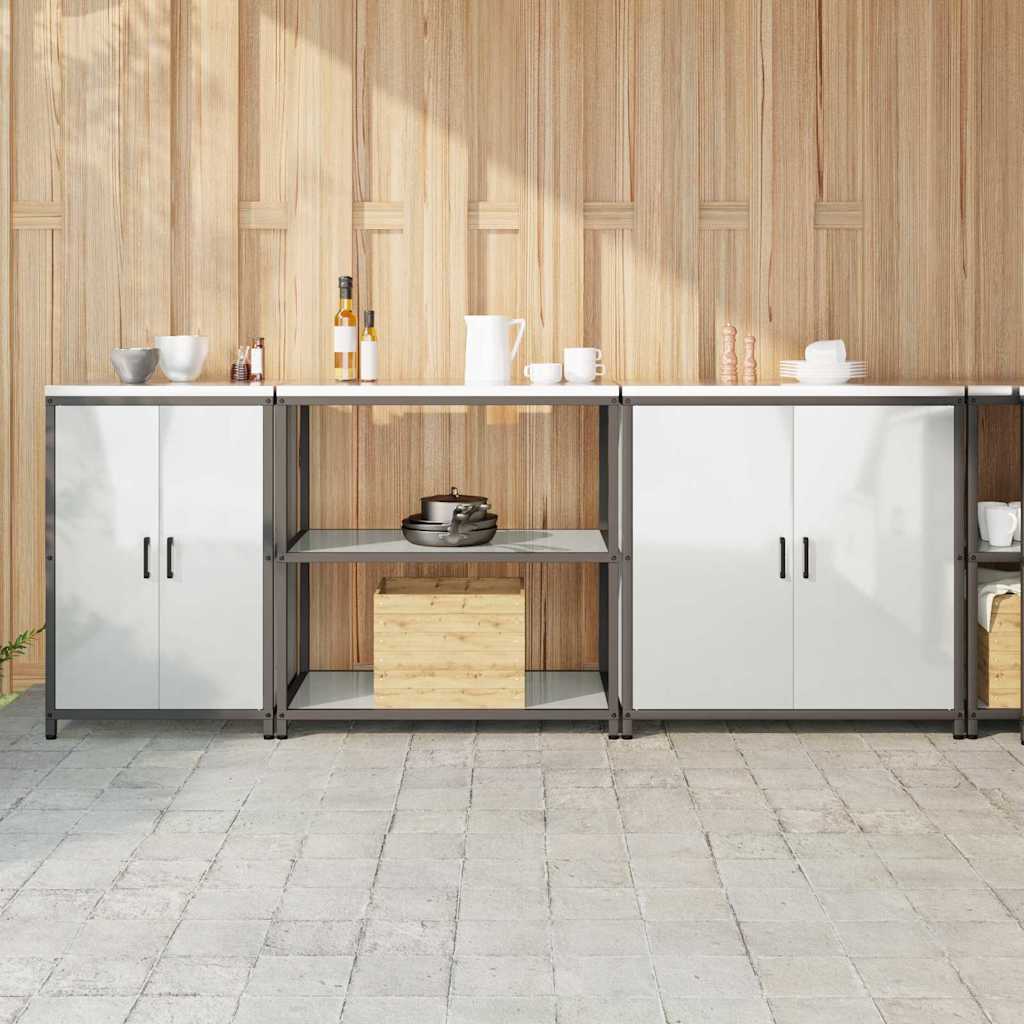 Kitchen Storage Set HATTEM 3 pcs Silver Galvanised Steel