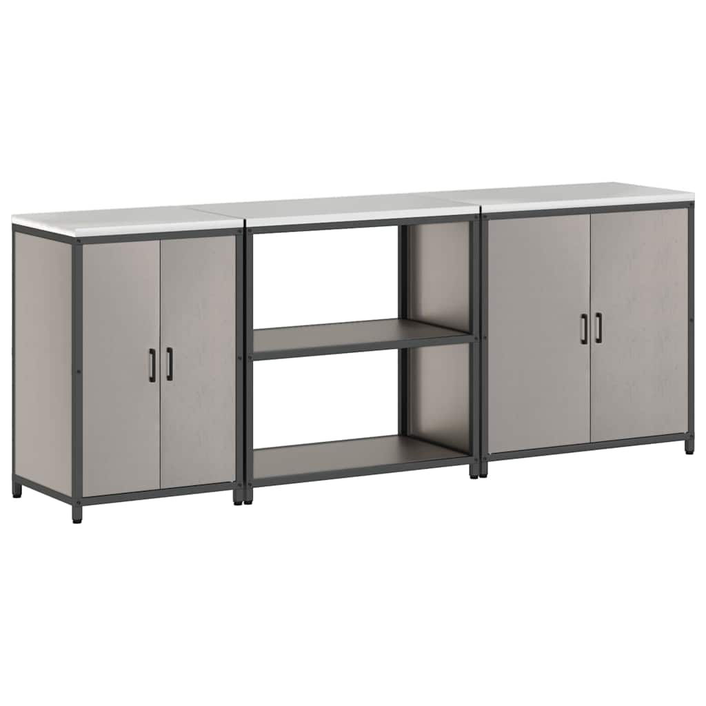 Kitchen Storage Set HATTEM 3 pcs Rusty Steel