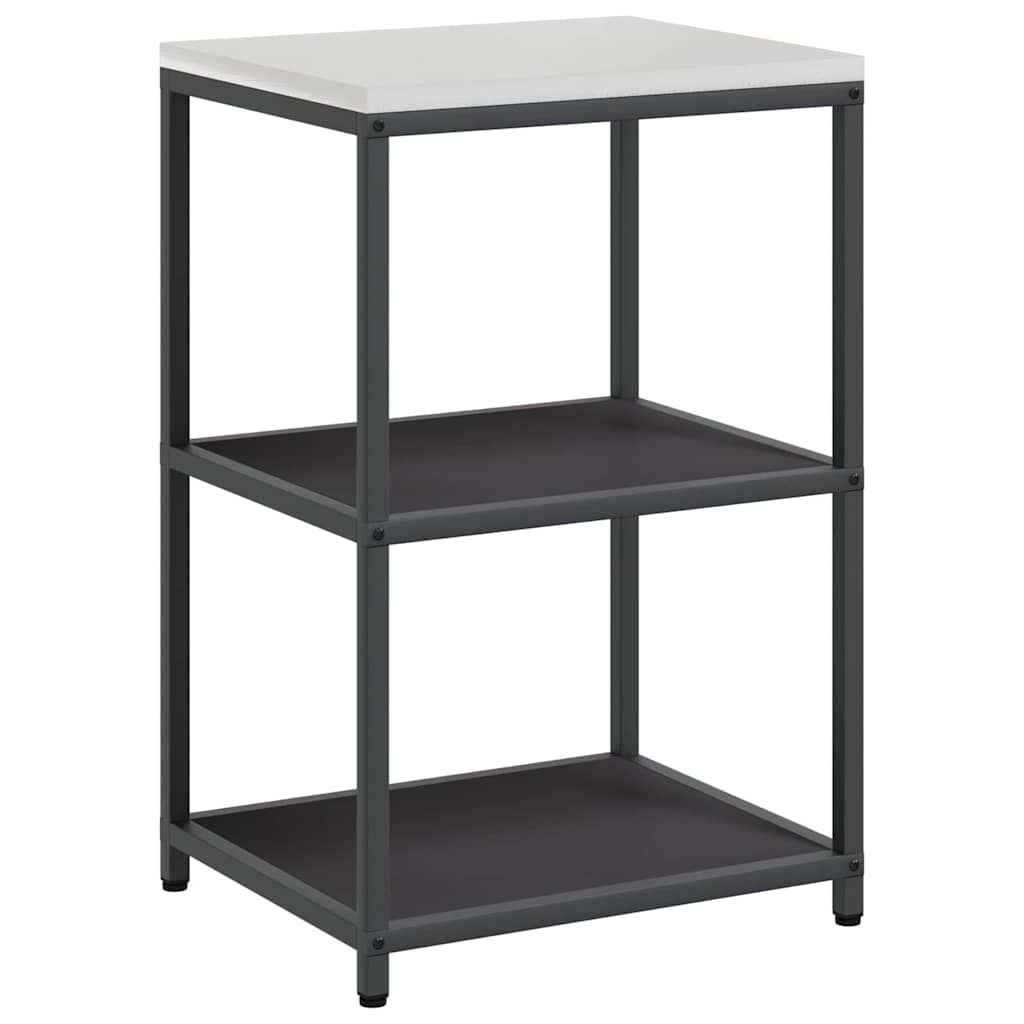 Kitchen Storage Set with Shelf 2 pcs Black Cold-rolled Steel
