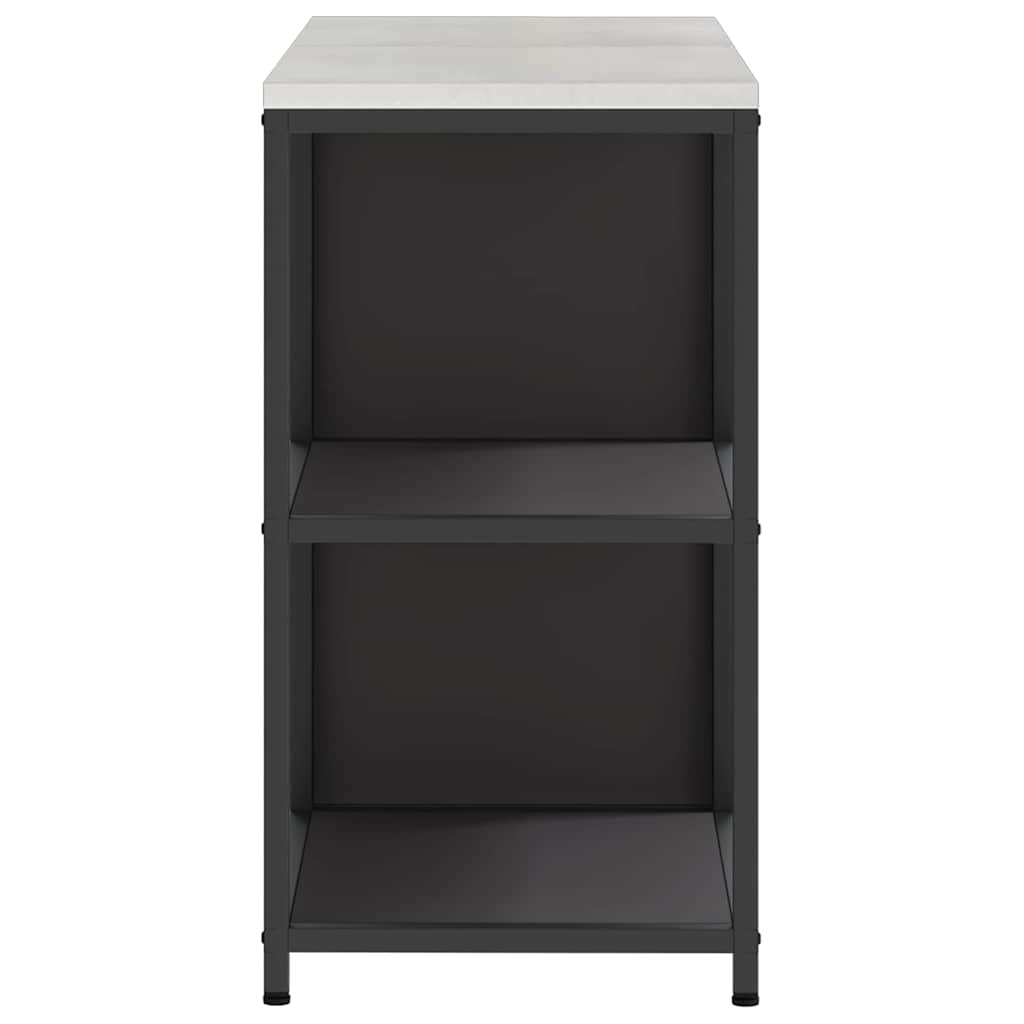 Kitchen Storage Set with Shelf 2 pcs Black Cold-rolled Steel