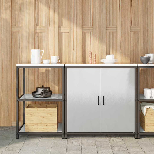 Kitchen Storage Set HATTEM 2 pcs Silver Stainless Steel