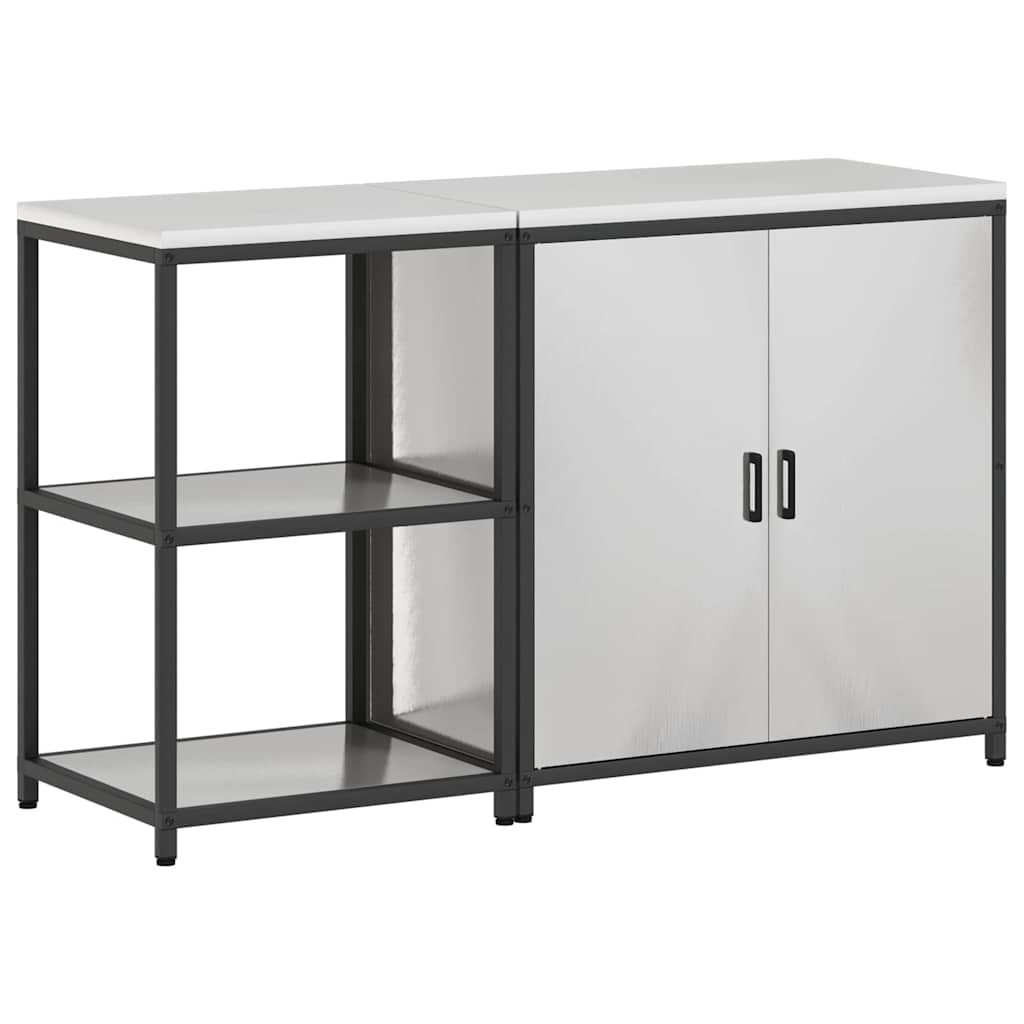 Kitchen Storage Set HATTEM 2 pcs Silver Stainless Steel