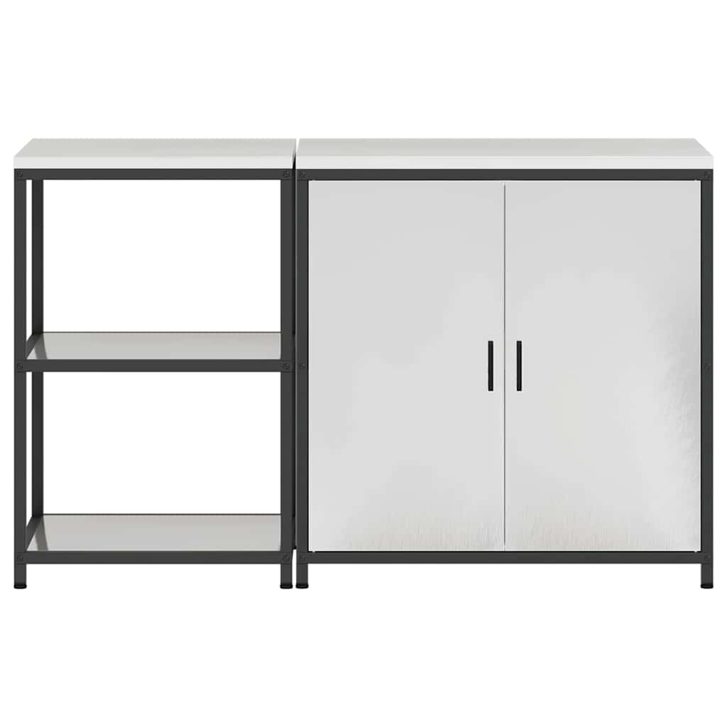 Kitchen Storage Set HATTEM 2 pcs Silver Stainless Steel