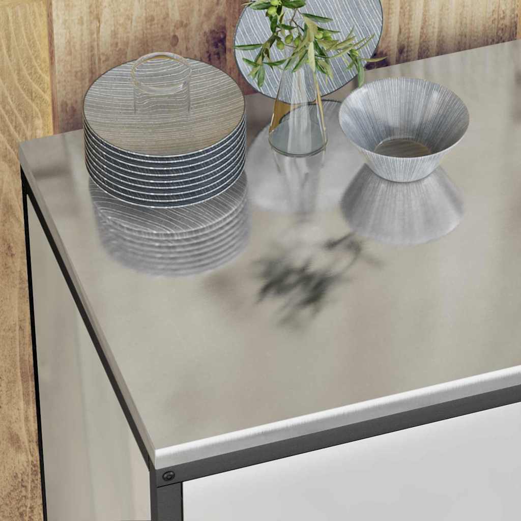 Kitchen Storage Set with Shelf 2 pcs Silver Galvanised Steel