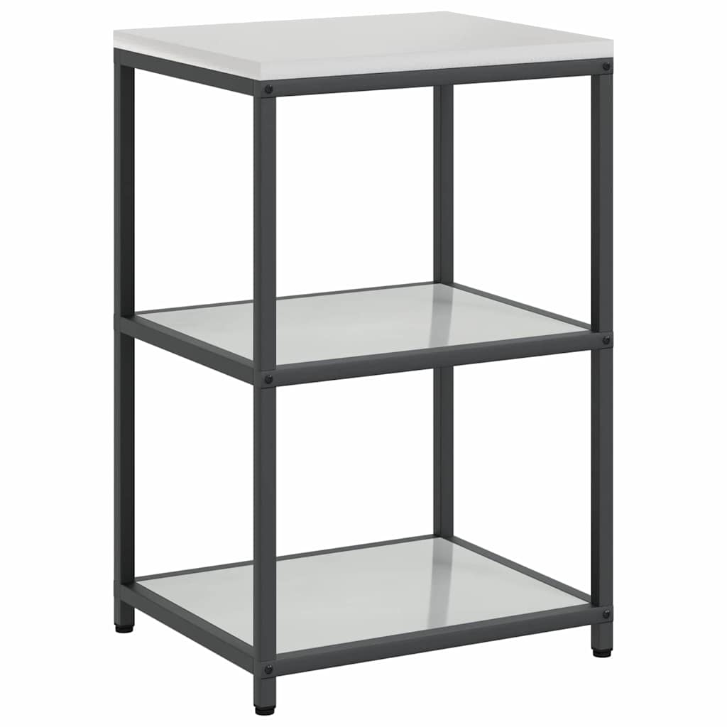 Kitchen Storage Set with Shelf 2 pcs Silver Galvanised Steel