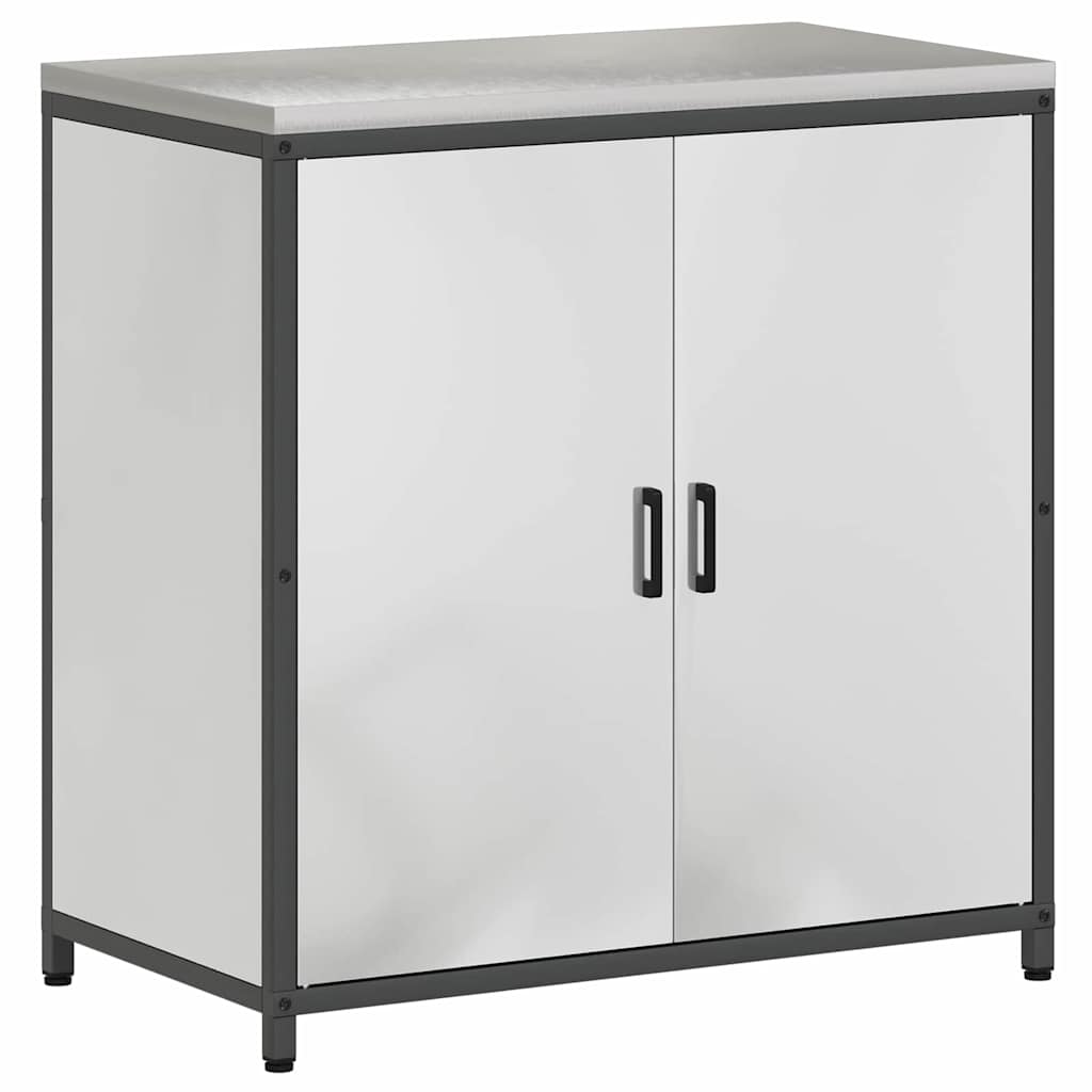 Kitchen Storage Set with Shelf 2 pcs Silver Galvanised Steel