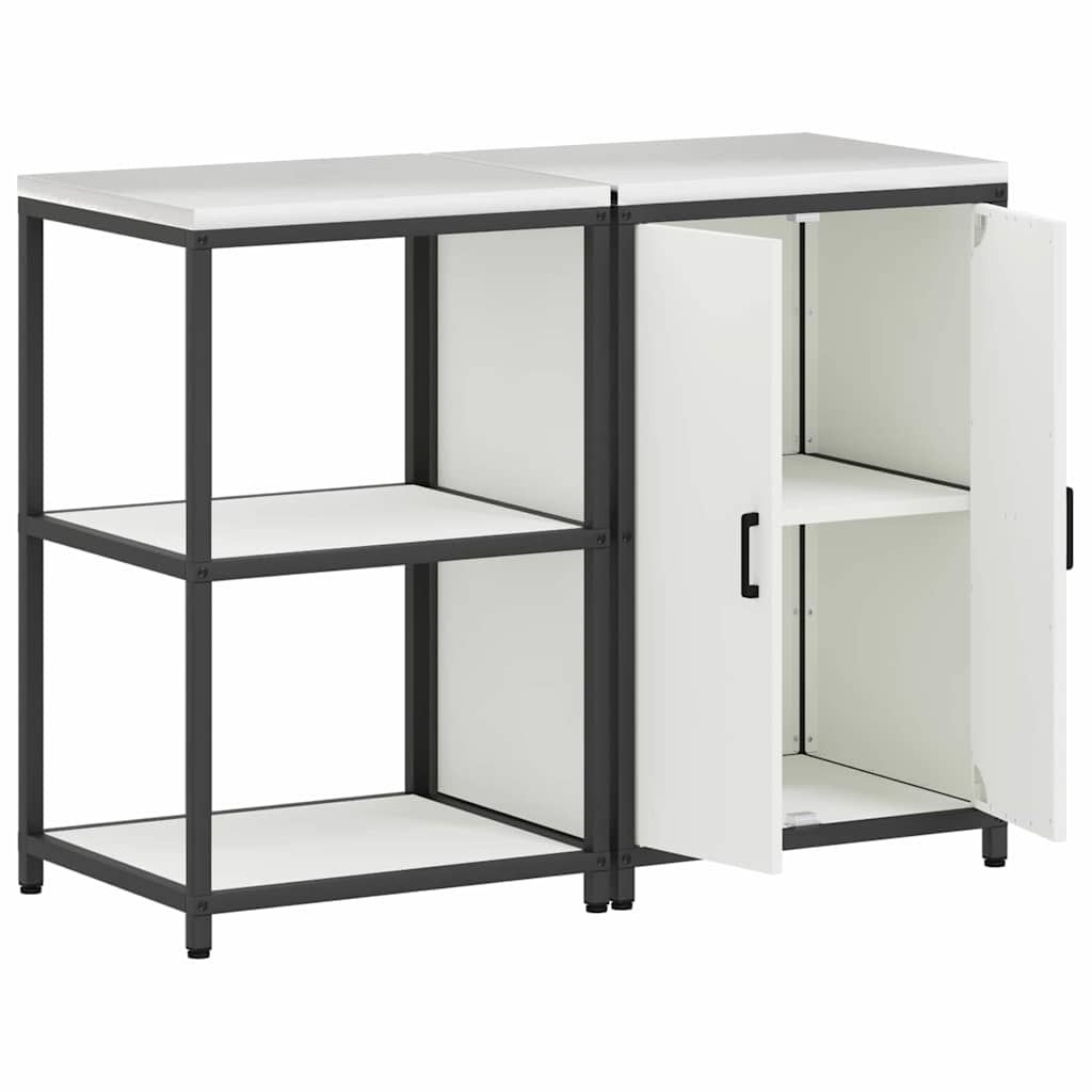 Kitchen Storage Set HATTEM 2 pcs White Cold-rolled Steel