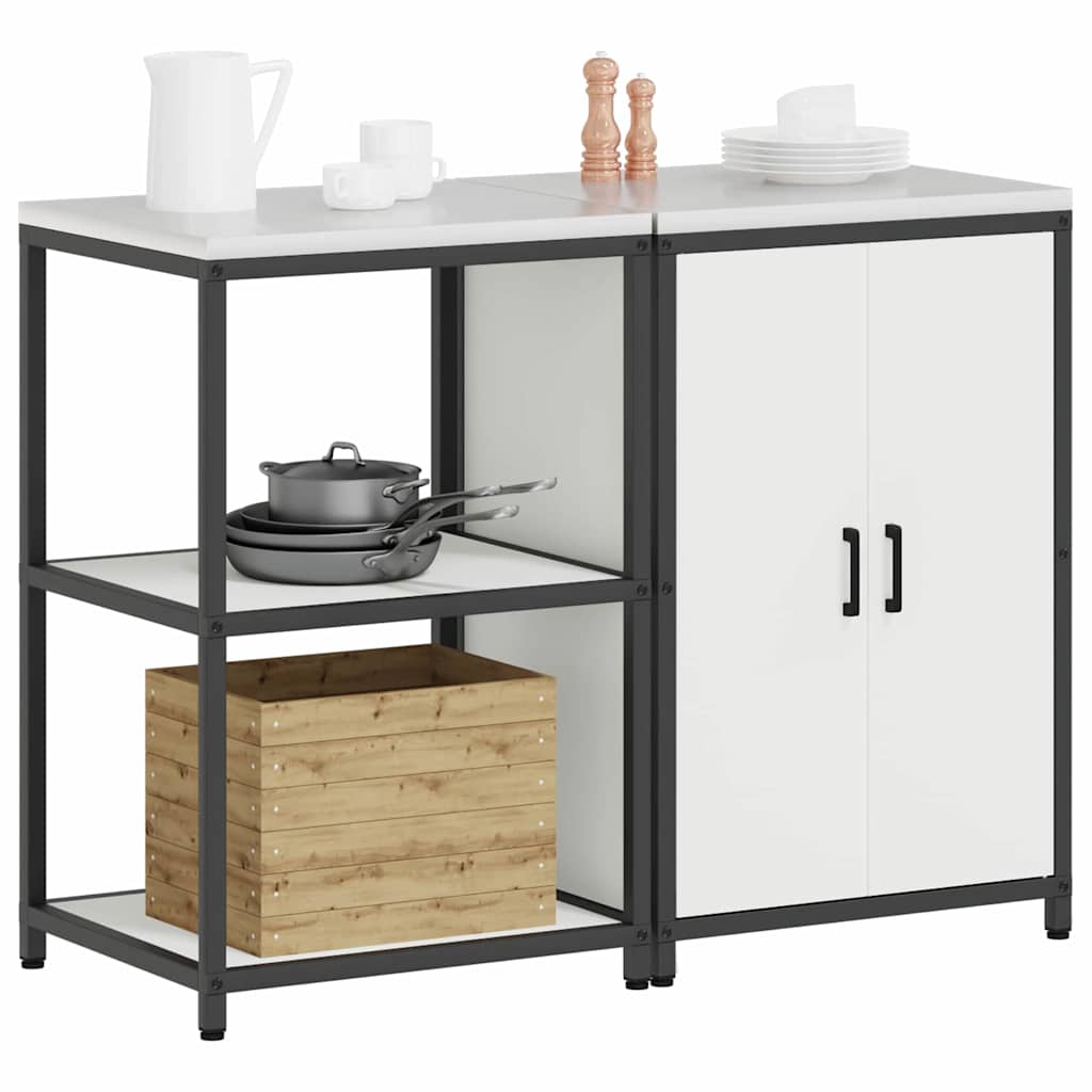 Kitchen Storage Set HATTEM 2 pcs White Cold-rolled Steel