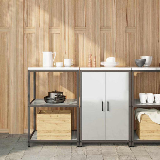 Kitchen Storage Set HATTEM 2 pcs Silver Galvanised Steel