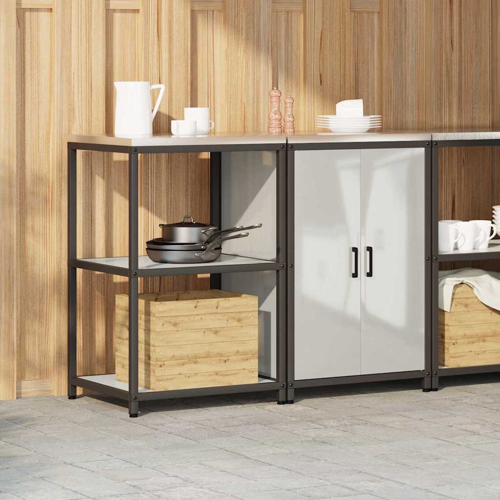 Kitchen Storage Set HATTEM 2 pcs Silver Galvanised Steel