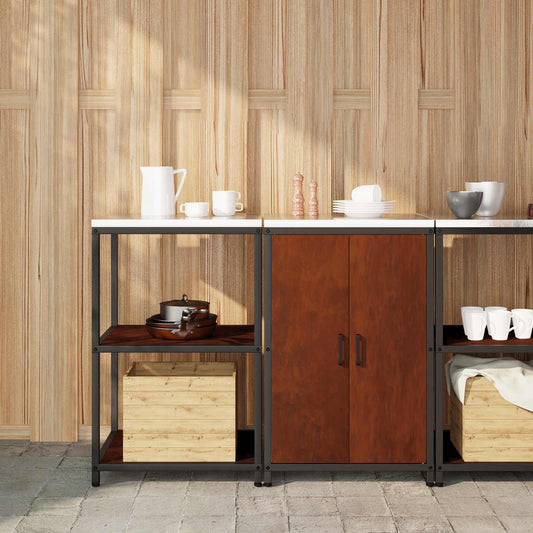 Kitchen Storage Set HATTEM 2 pcs Rusty Steel