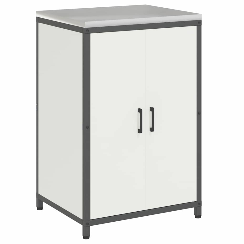 Kitchen Storage Set with Shelf 3 pcs White Cold-rolled Steel