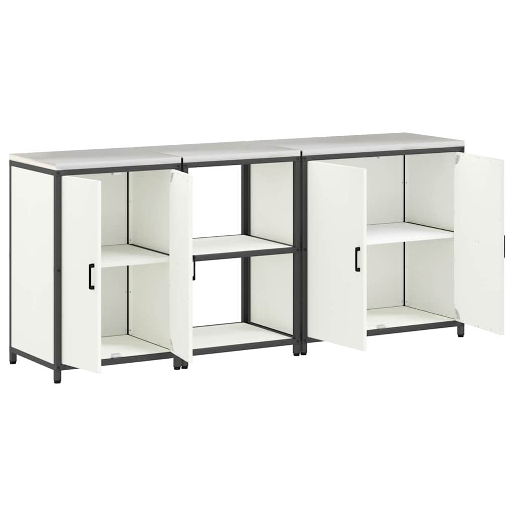 Kitchen Storage Set HATTEM 3 pcs White Cold-rolled Steel