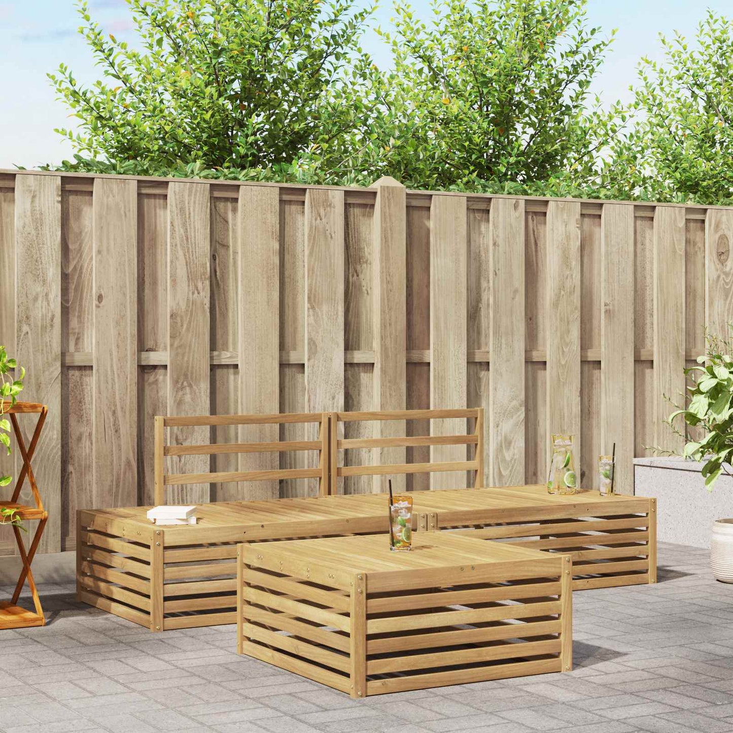 4 pcs Outdoor Sofa Set White