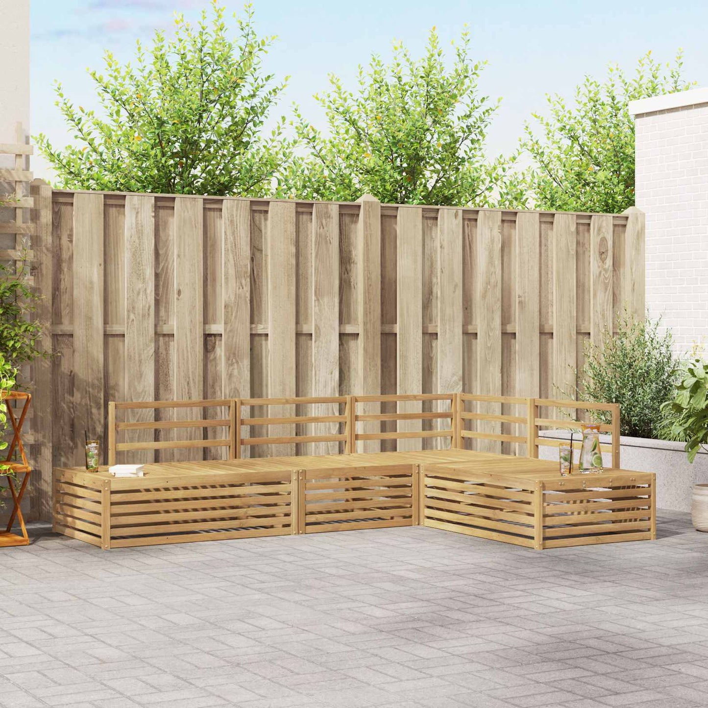 5 pcs Outdoor Sofa Set White