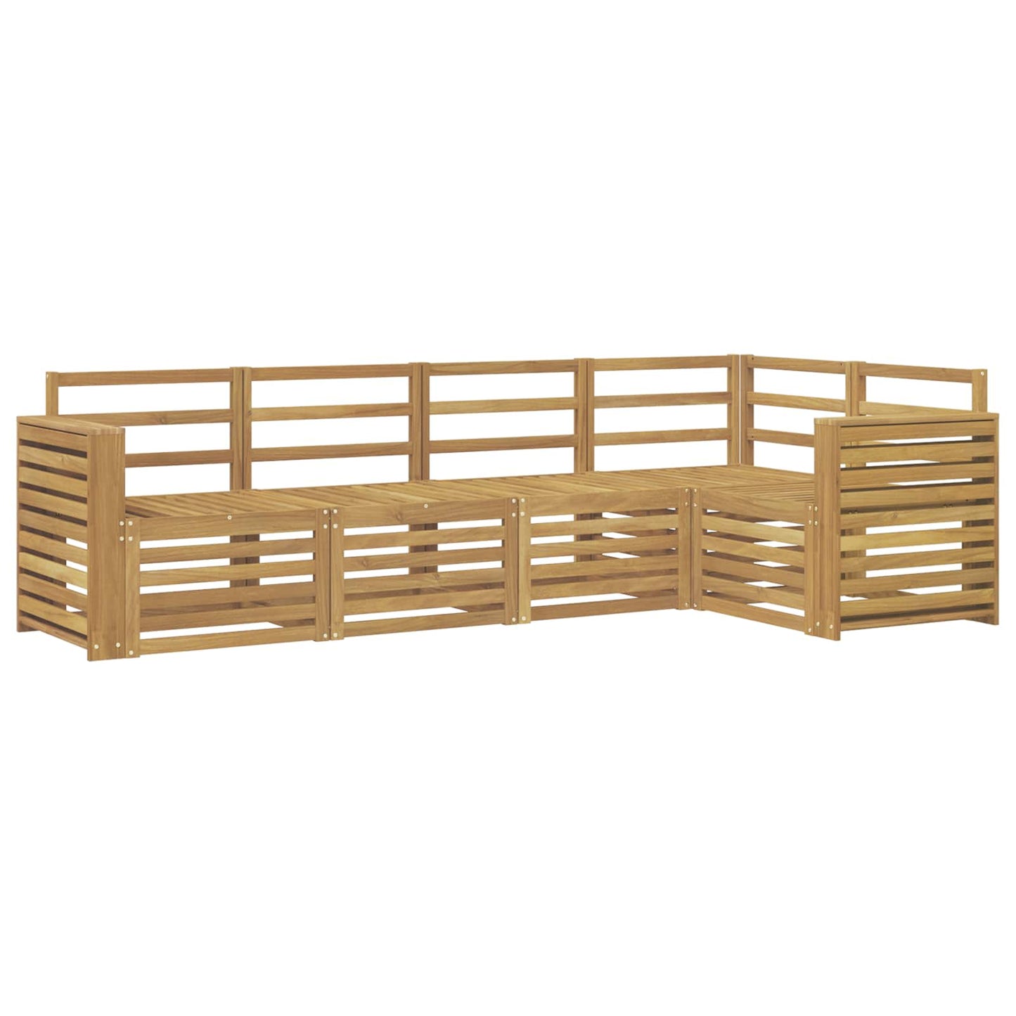Outdoor Sofa Set 5 pcs White 251 x 132.5 x 73 cm