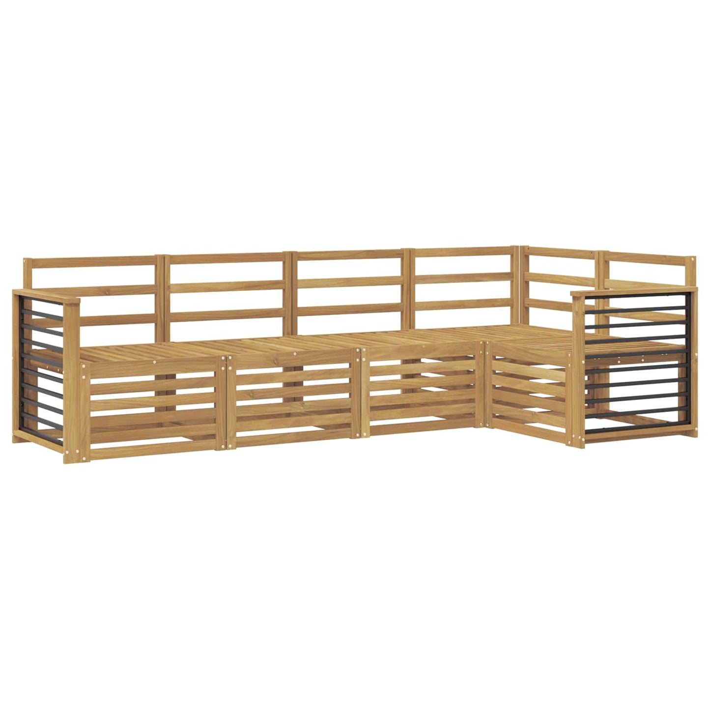 Outdoor Sofa Set 5 pcs White 247 x 128.5 x 73 cm