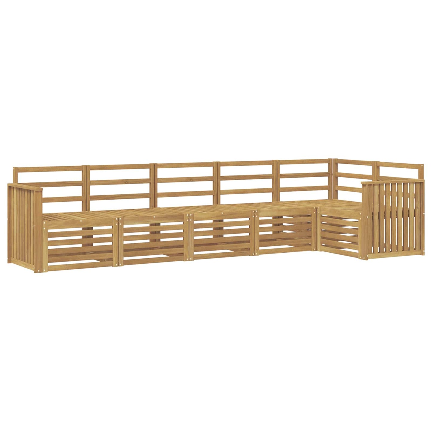 Outdoor Sofa Set 6 pcs White 306 x 128.5 x 73 cm
