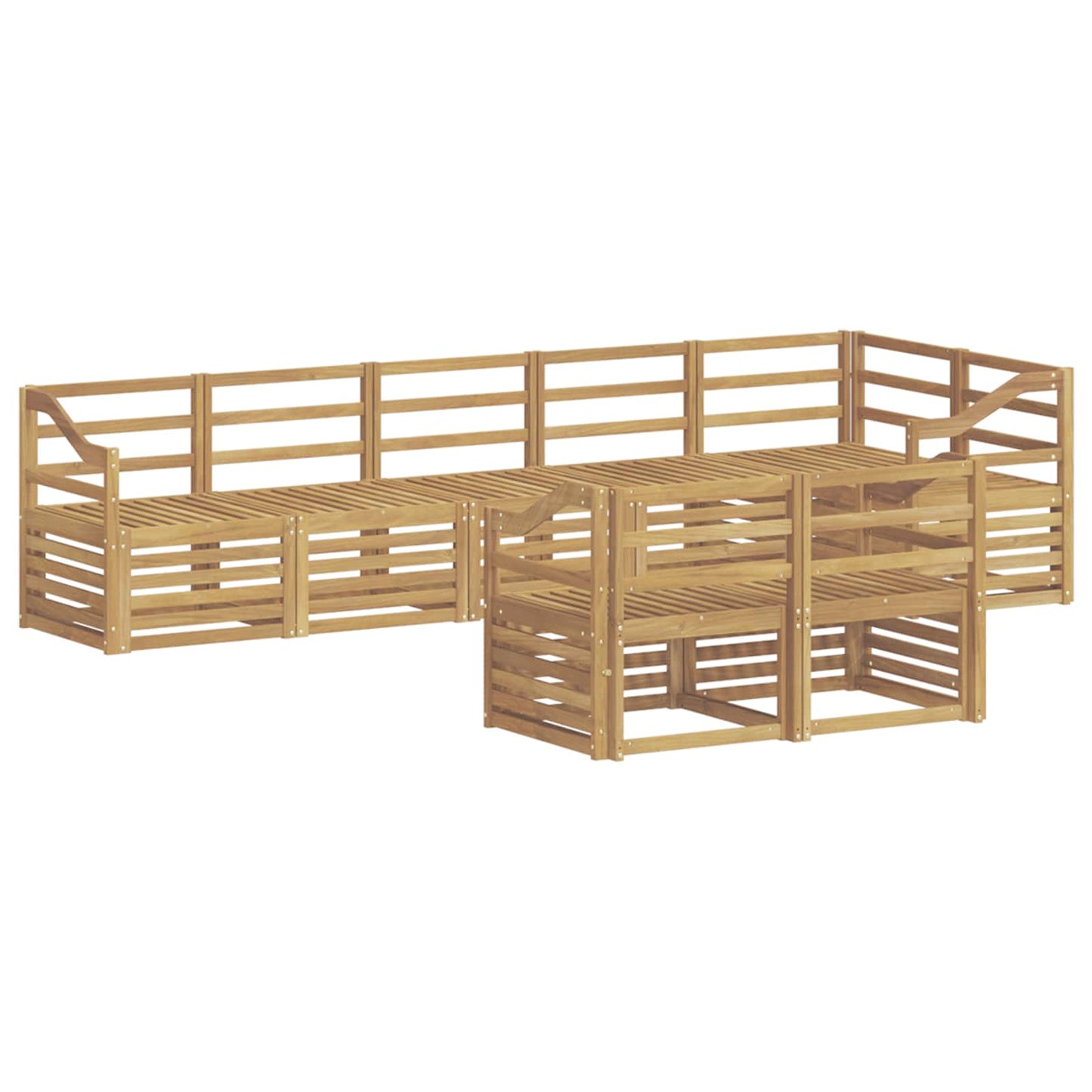 Outdoor Sofa Set 8 pcs White 304 x 126.5 x 73 cm