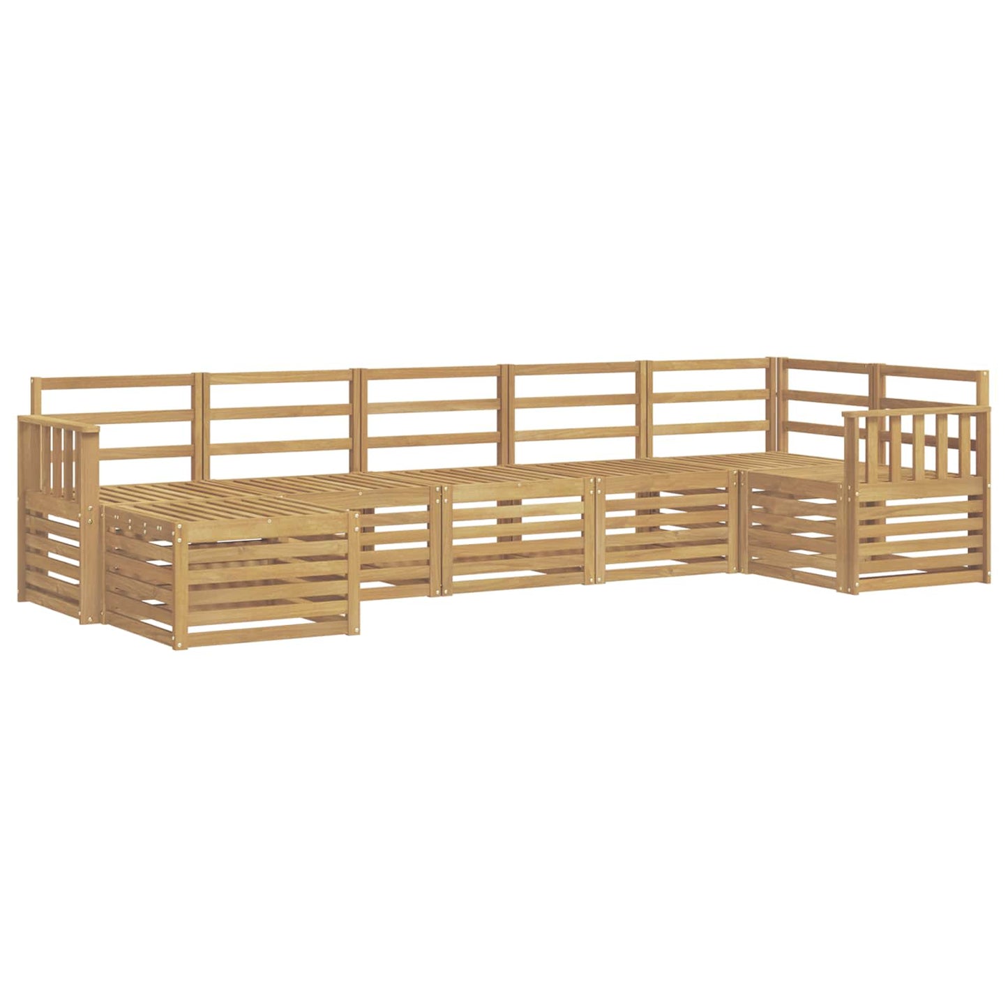 Outdoor Sofa Set 7 pcs White
