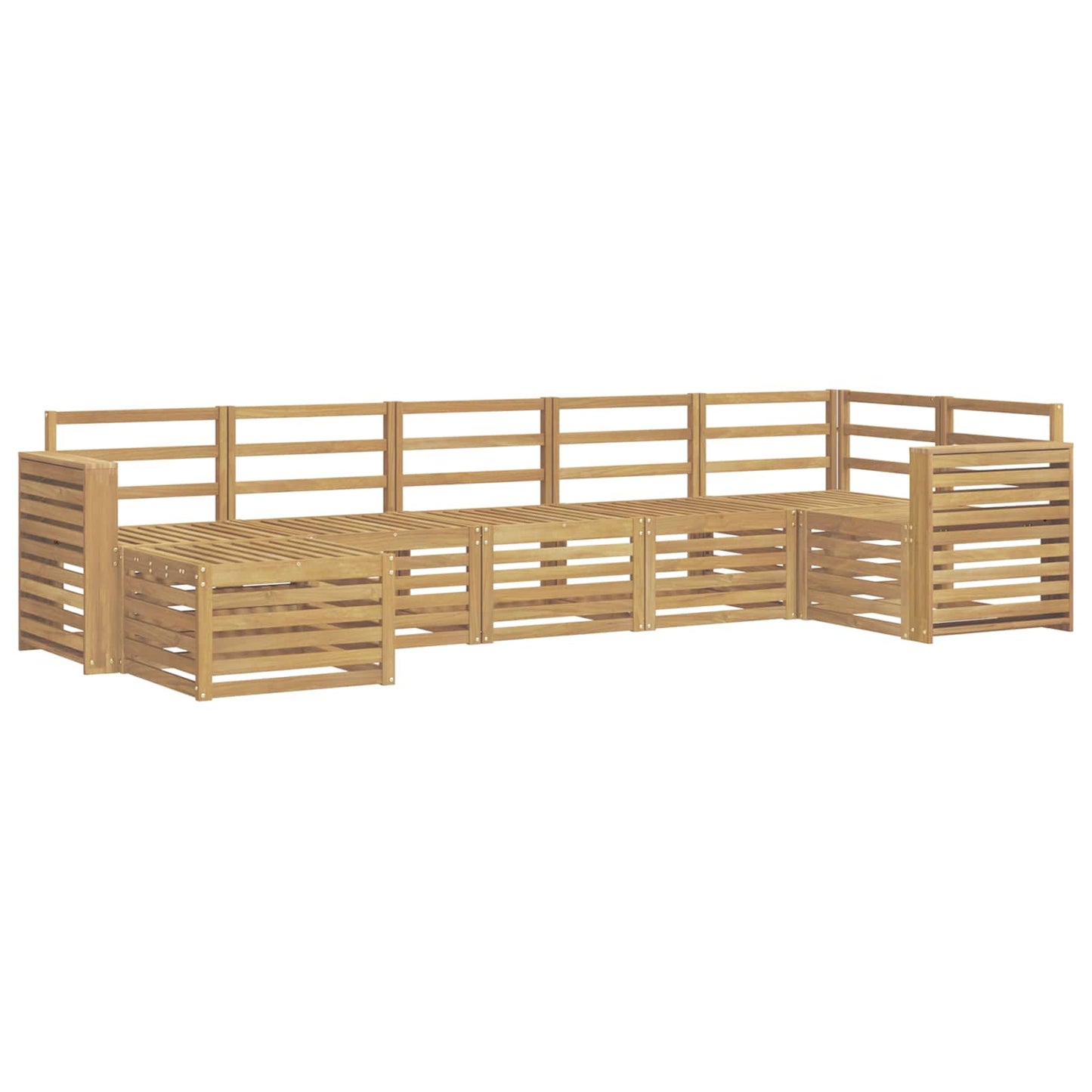 Outdoor Sofa Set 7 pcs White