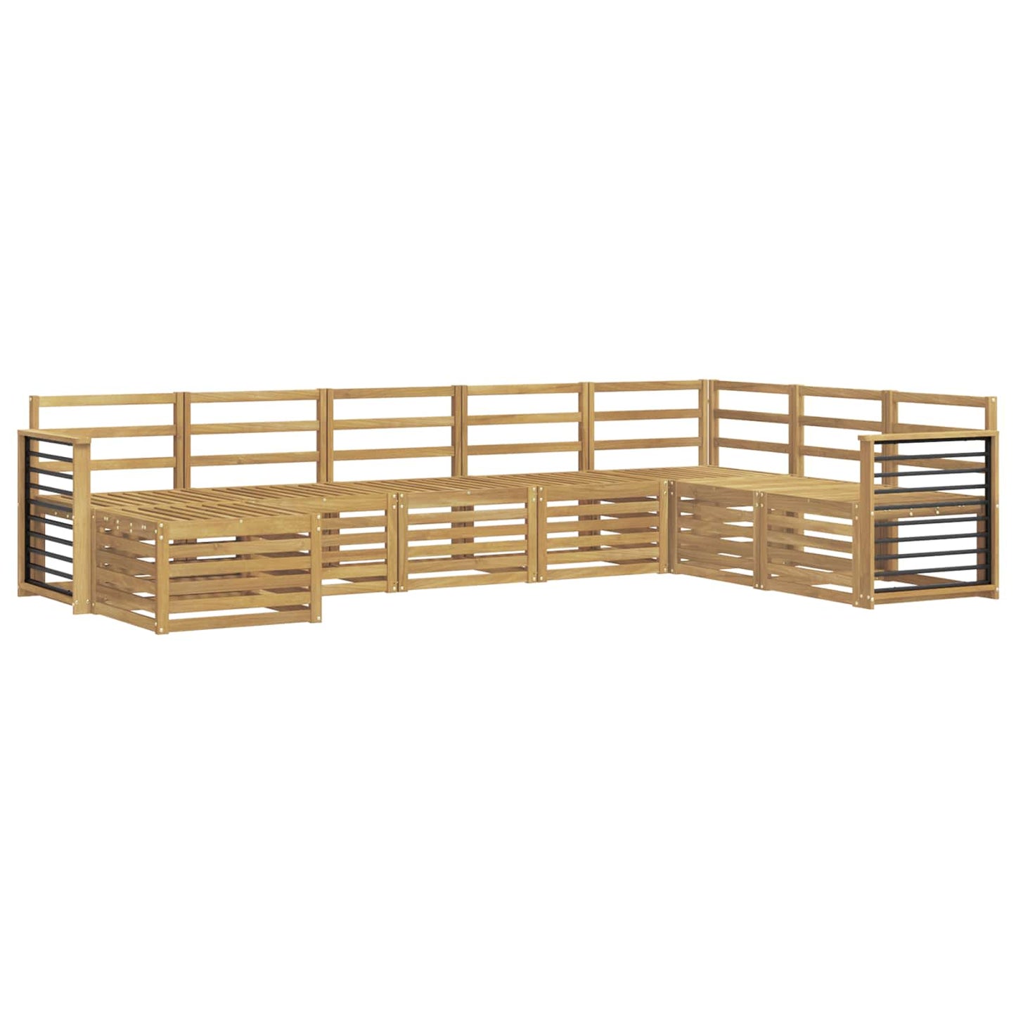 Outdoor Sofa Set 8 pcs White 306 x 187.5 x 73 cm