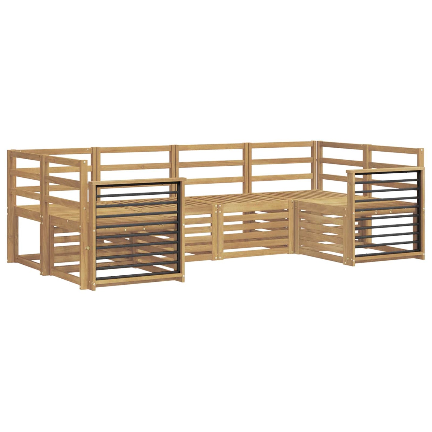 Outdoor Sofa Set 6 pcs White 245 x 128.5 x 73 cm