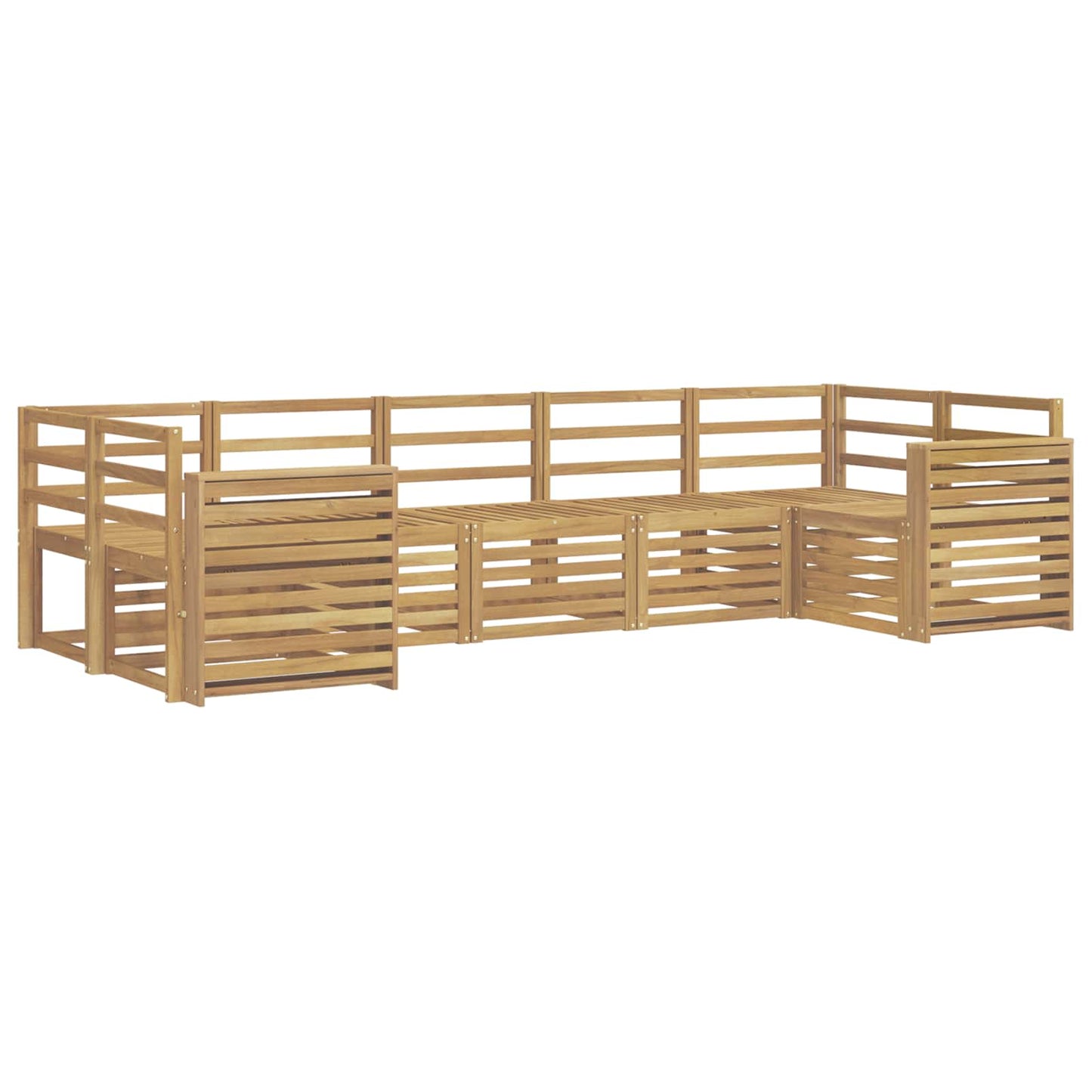 Outdoor Sofa Set 7 pcs White 304 x 132.5 x 73 cm