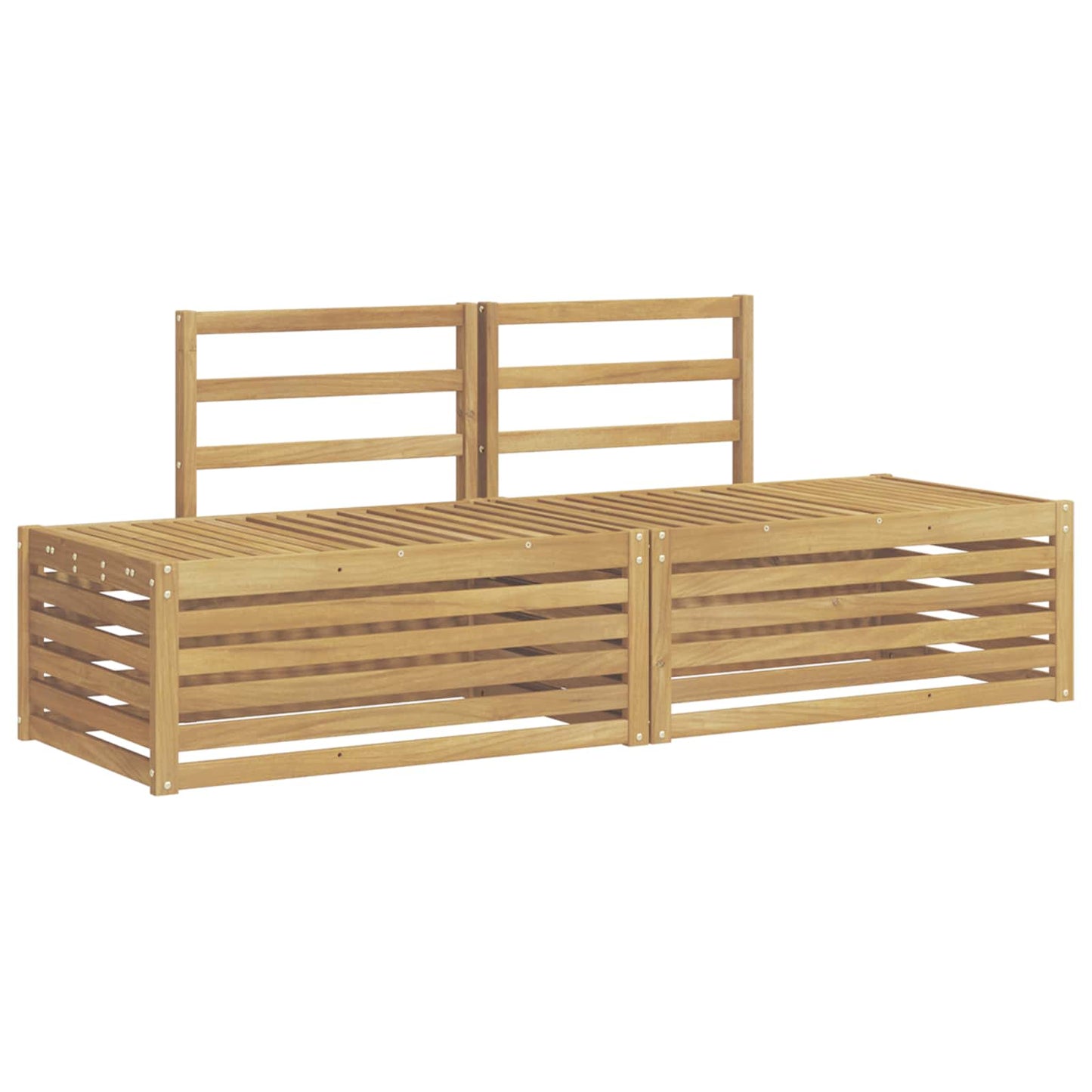 Outdoor Sofa Set 3 Piece White 182.5 x 63 x 73 cm