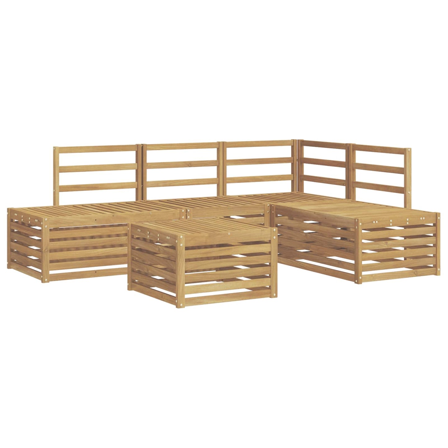 Outdoor Sofa Set 5 Piece White