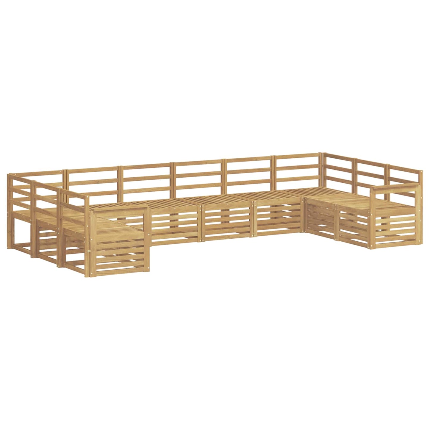 Outdoor Sofa Set 10 pcs White 363 x 187.5 x 73 cm