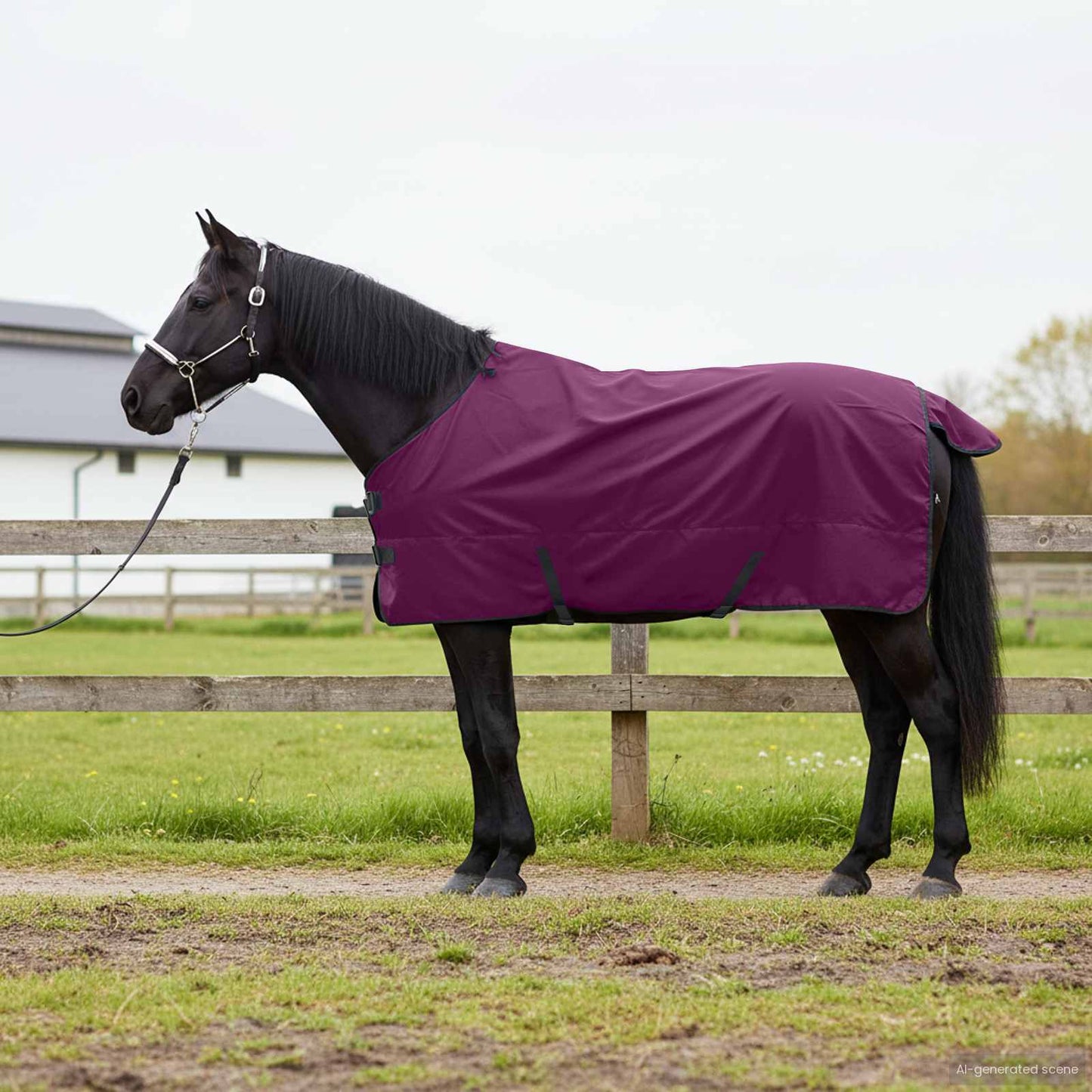Horse Blanket Full Purple 155 cm Polyester
