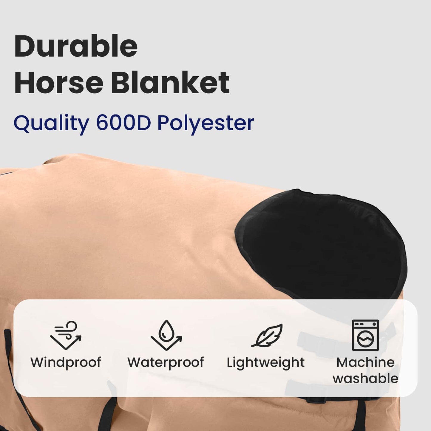 Horse Blanket Cappuccino 95 cm Polyester