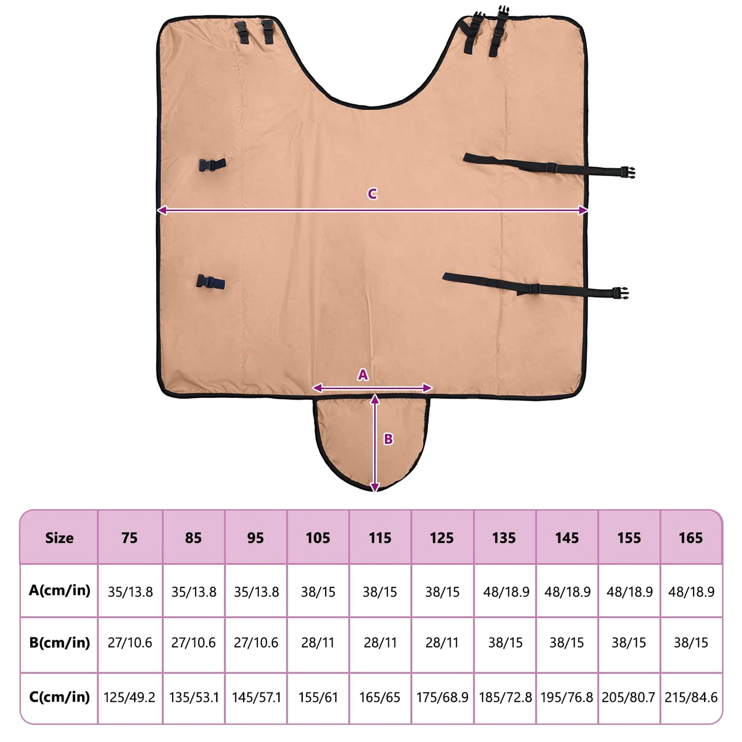 Horse Blanket Cappuccino 95 cm Polyester