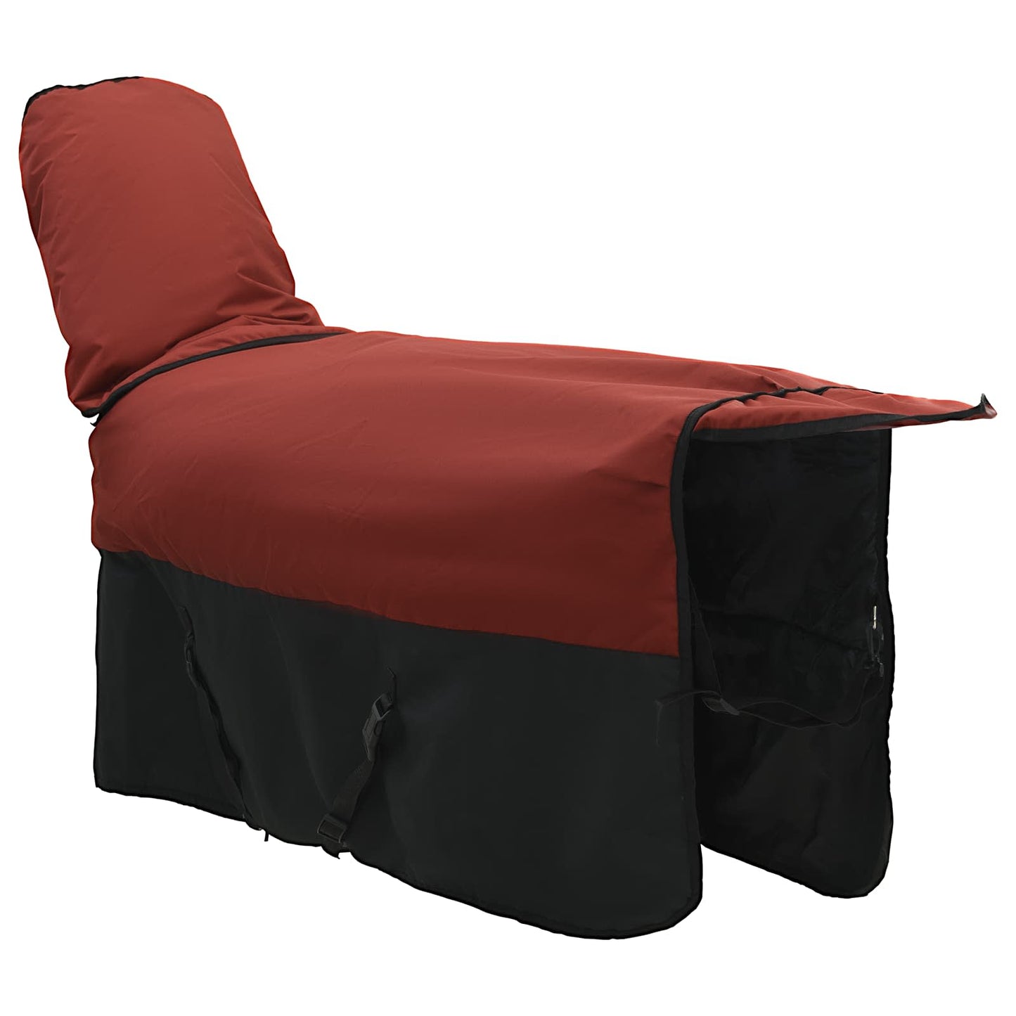 Horse Blanket Bordeaux and Black 155 cm Polyester