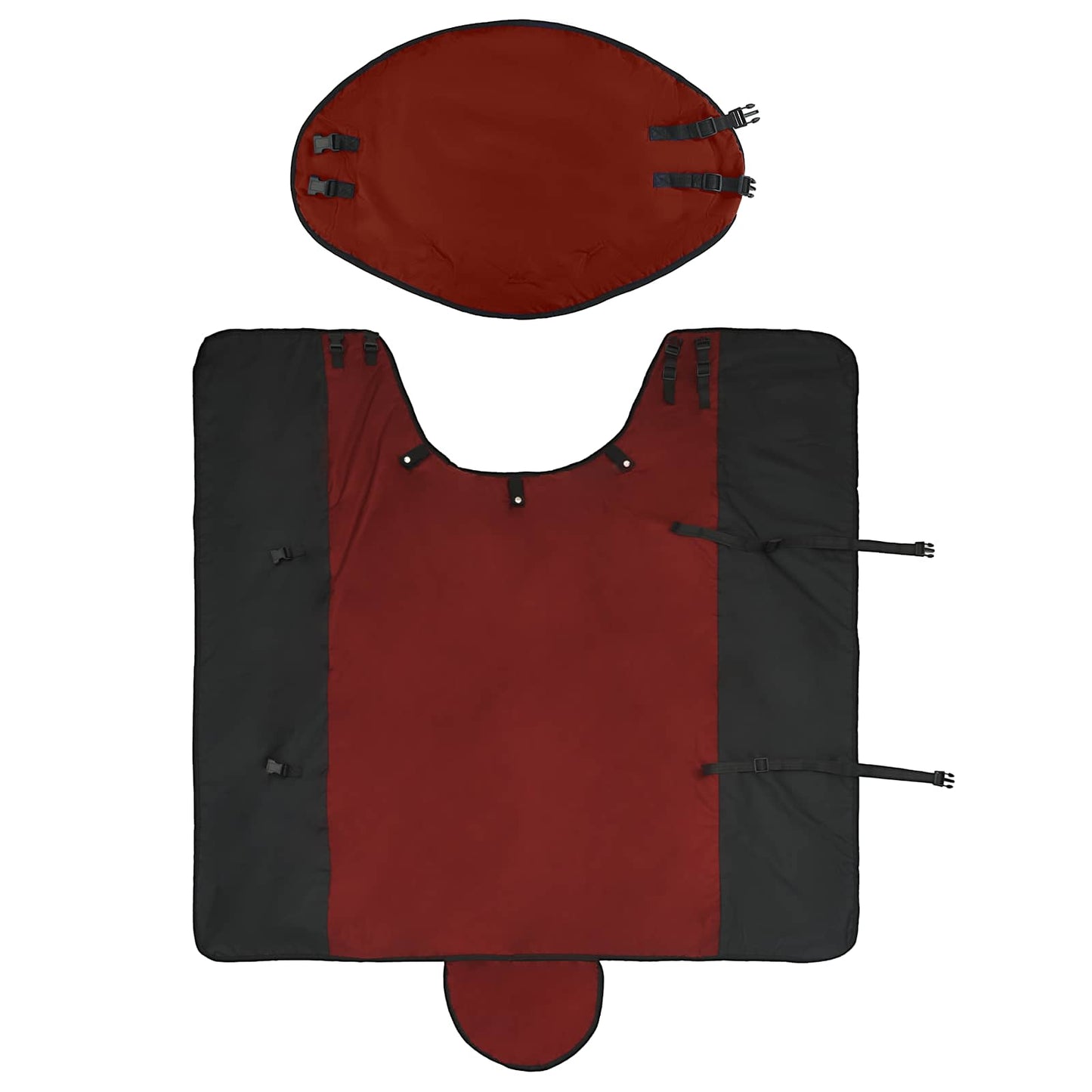 Horse Blanket Bordeaux and Black 165 cm Polyester