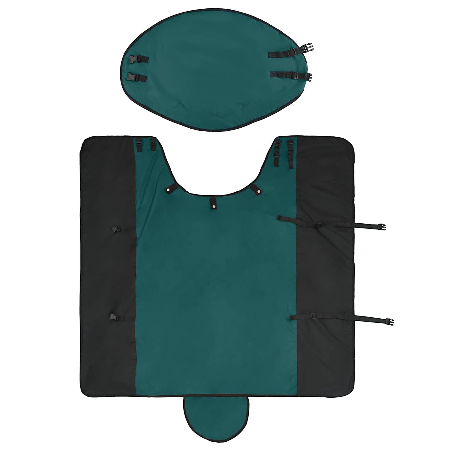 Horse Blanket Dark Green and Black 85 cm Polyester