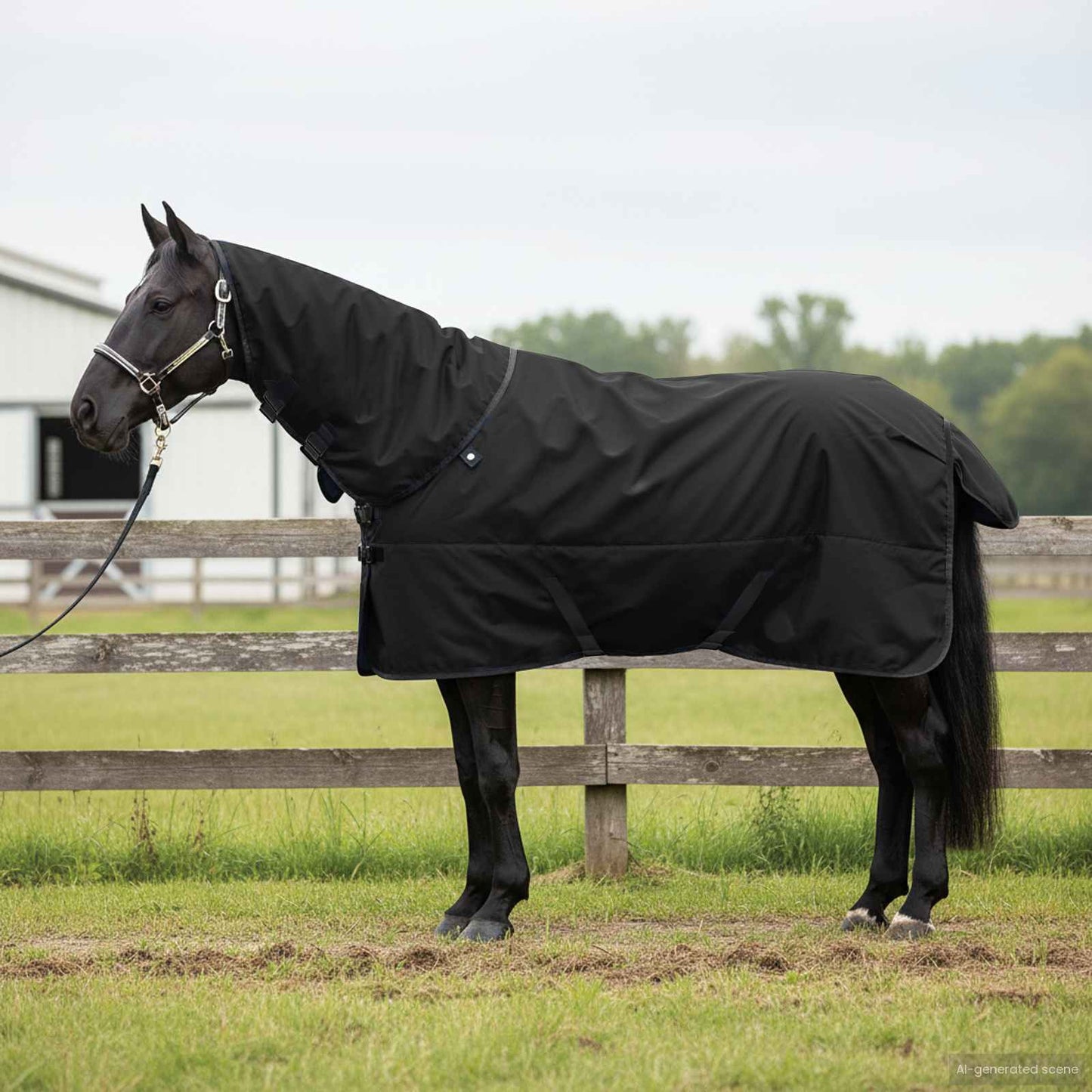 Horse Blanket Full Black 155 cm Polyester