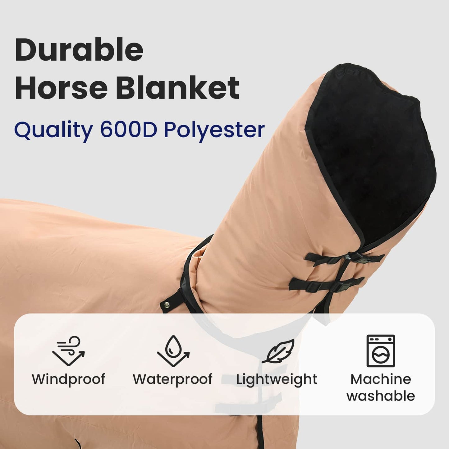 Horse Blanket Cappuccino 85 cm Polyester